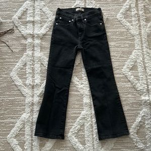 Madewell cropped flare black jeans